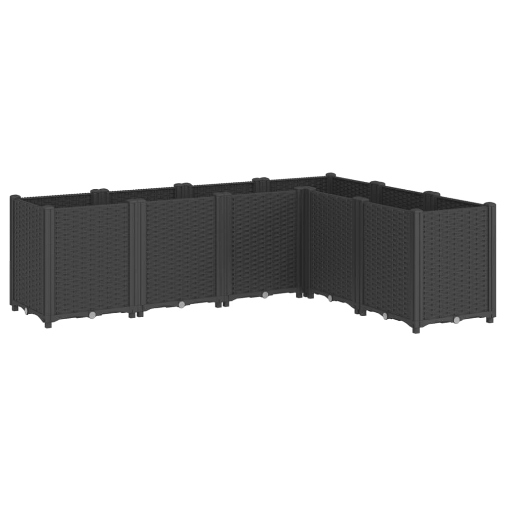 Plantenbak 160x120x53 cm polypropeen zwart is nu te koop bij PeponiXL, paradijselijk wonen!