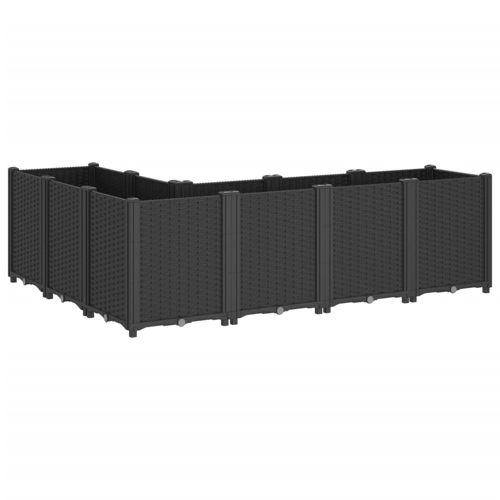 Plantenbak 160x120x53 cm polypropeen zwart is nu te koop bij PeponiXL, paradijselijk wonen!