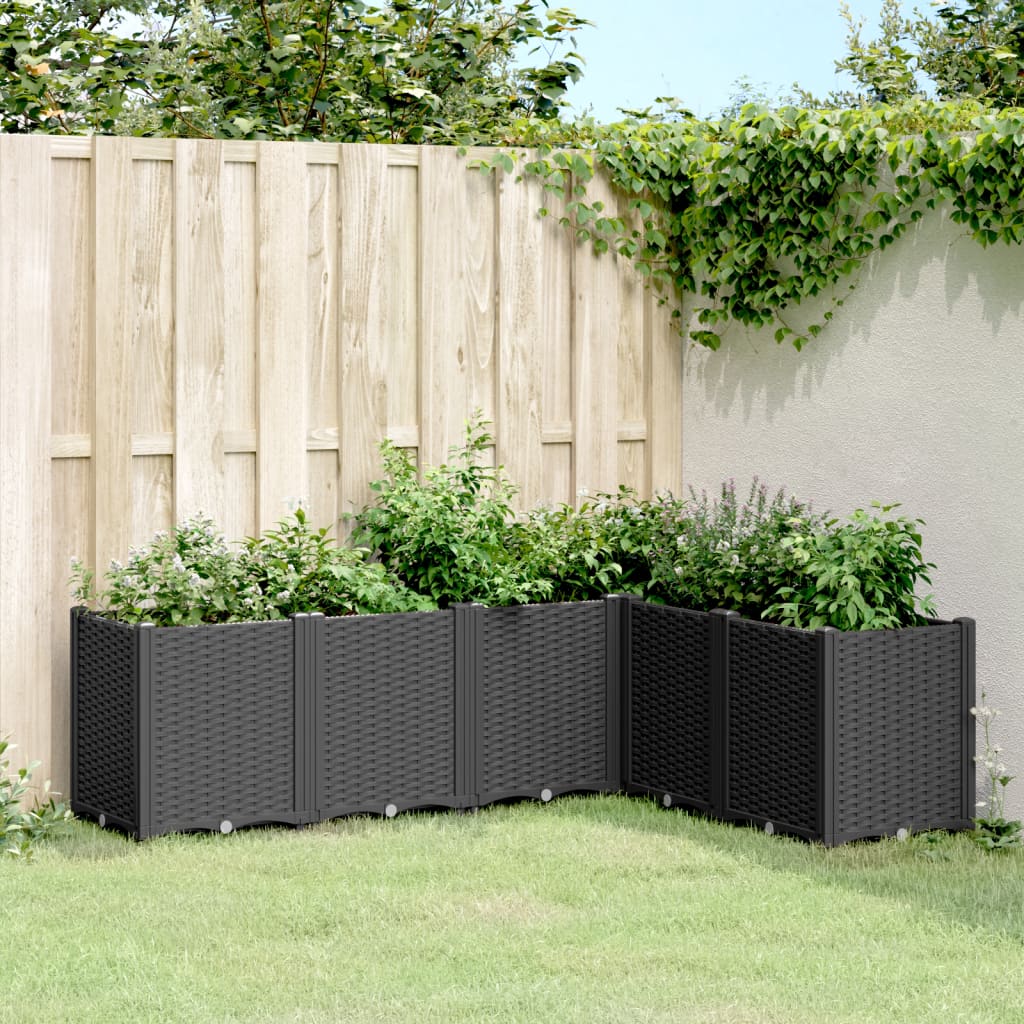 Plantenbak 160x120x53 cm polypropeen zwart is nu te koop bij PeponiXL, paradijselijk wonen!