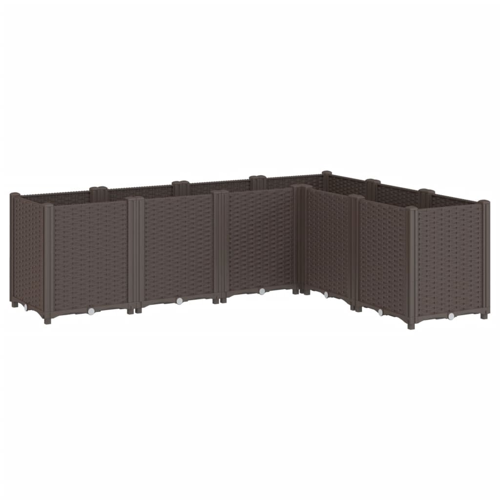 Plantenbak 160x120x53 cm polypropeen bruin is nu te koop bij PeponiXL, paradijselijk wonen!