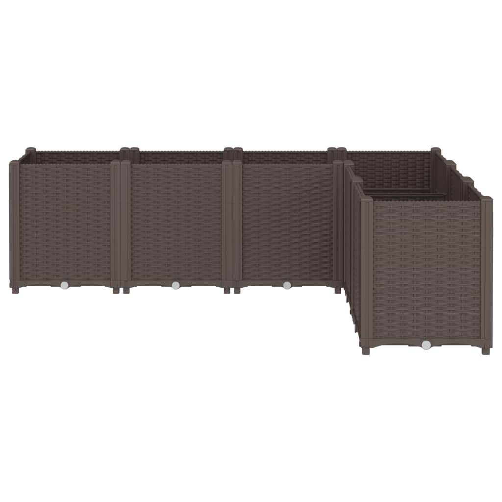 Plantenbak 160x120x53 cm polypropeen bruin is nu te koop bij PeponiXL, paradijselijk wonen!