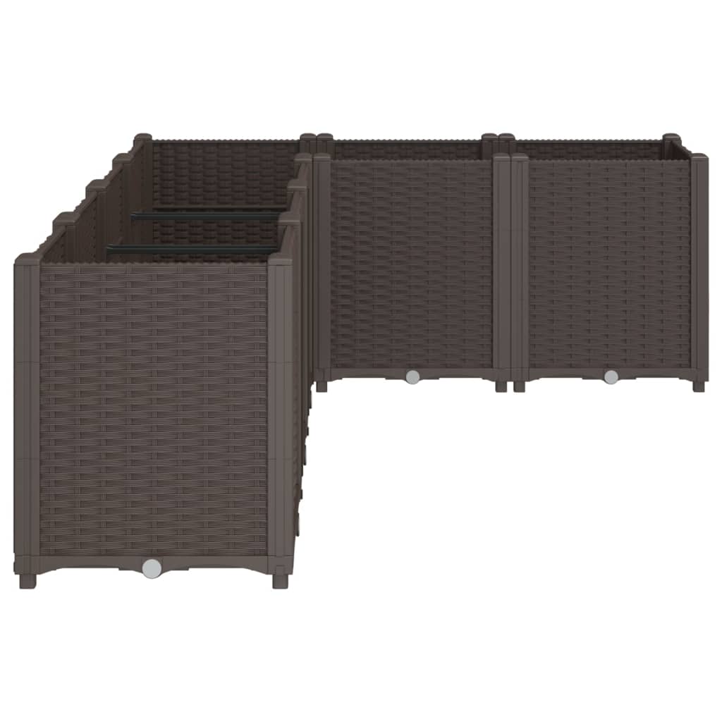 Plantenbak 160x120x53 cm polypropeen bruin is nu te koop bij PeponiXL, paradijselijk wonen!