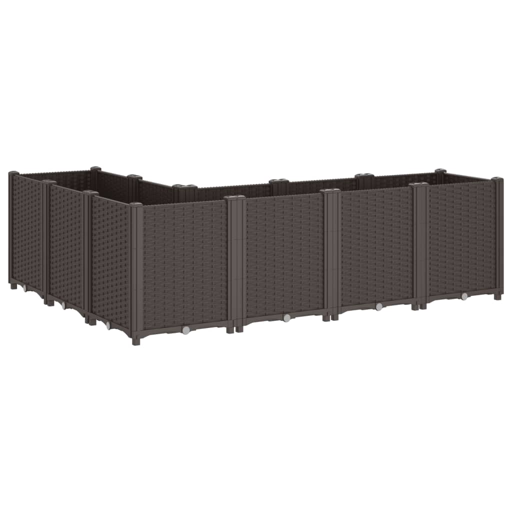Plantenbak 160x120x53 cm polypropeen bruin is nu te koop bij PeponiXL, paradijselijk wonen!