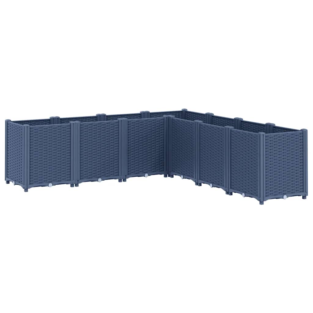 Plantenbak 160x160x53 cm polypropeen blauwgrijs is nu te koop bij PeponiXL, paradijselijk wonen!
