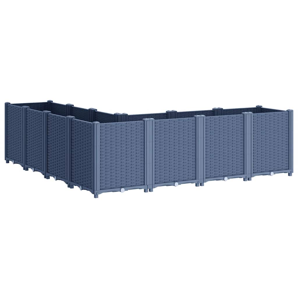 Plantenbak 160x160x53 cm polypropeen blauwgrijs is nu te koop bij PeponiXL, paradijselijk wonen!