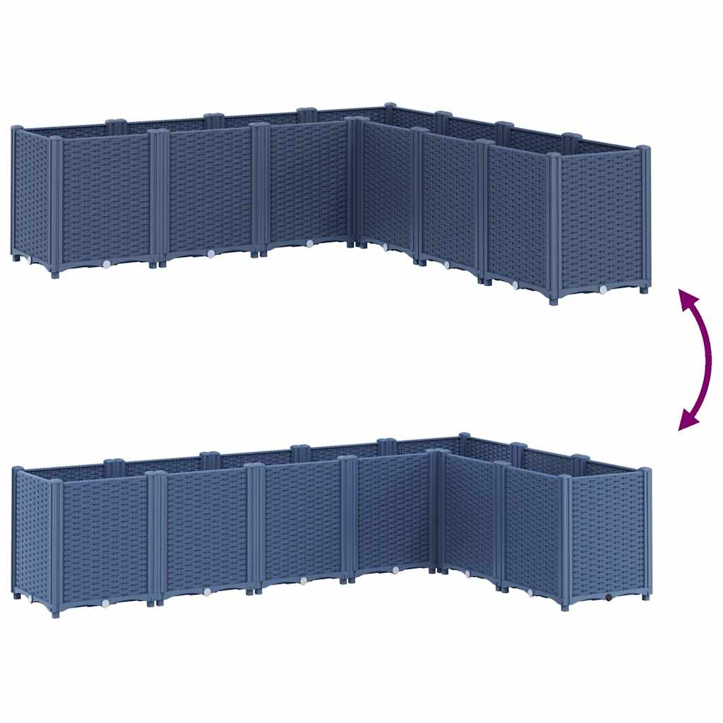 Plantenbak 160x160x53 cm polypropeen blauwgrijs is nu te koop bij PeponiXL, paradijselijk wonen!