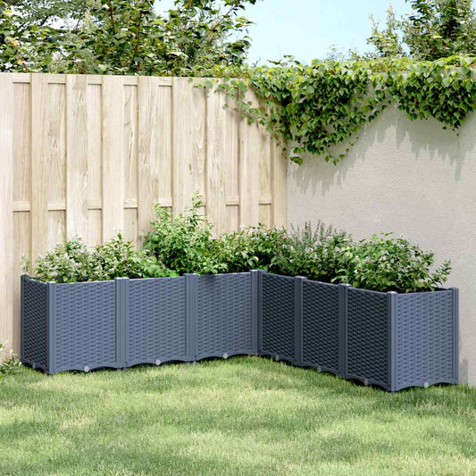 Plantenbak 160x160x53 cm polypropeen blauwgrijs is nu te koop bij PeponiXL, paradijselijk wonen!