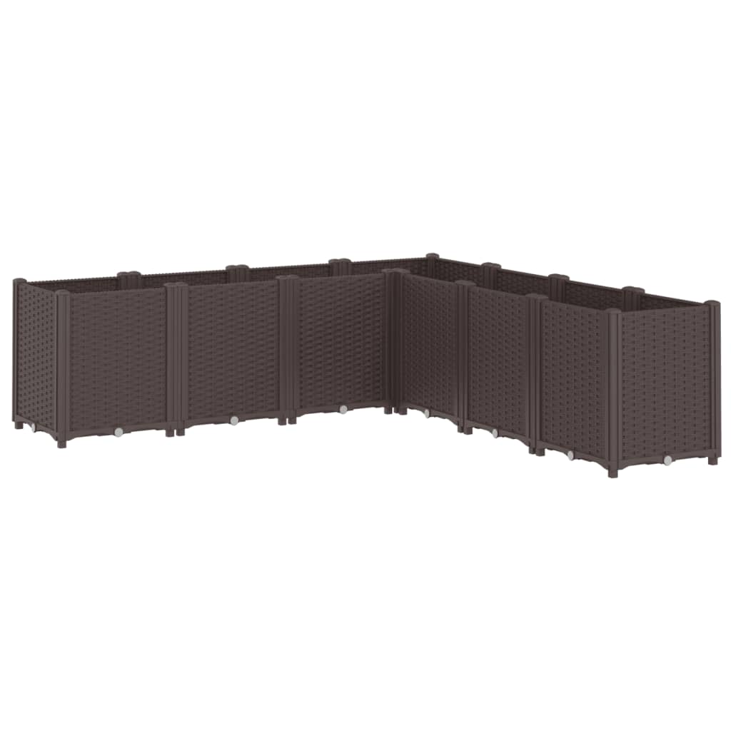 Plantenbak 160x160x53 cm polypropeen bruin is nu te koop bij PeponiXL, paradijselijk wonen!
