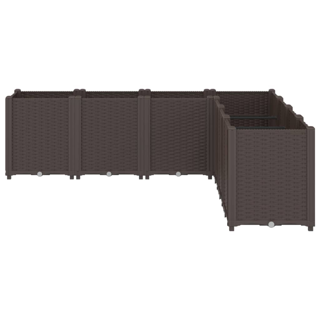 Plantenbak 160x160x53 cm polypropeen bruin is nu te koop bij PeponiXL, paradijselijk wonen!