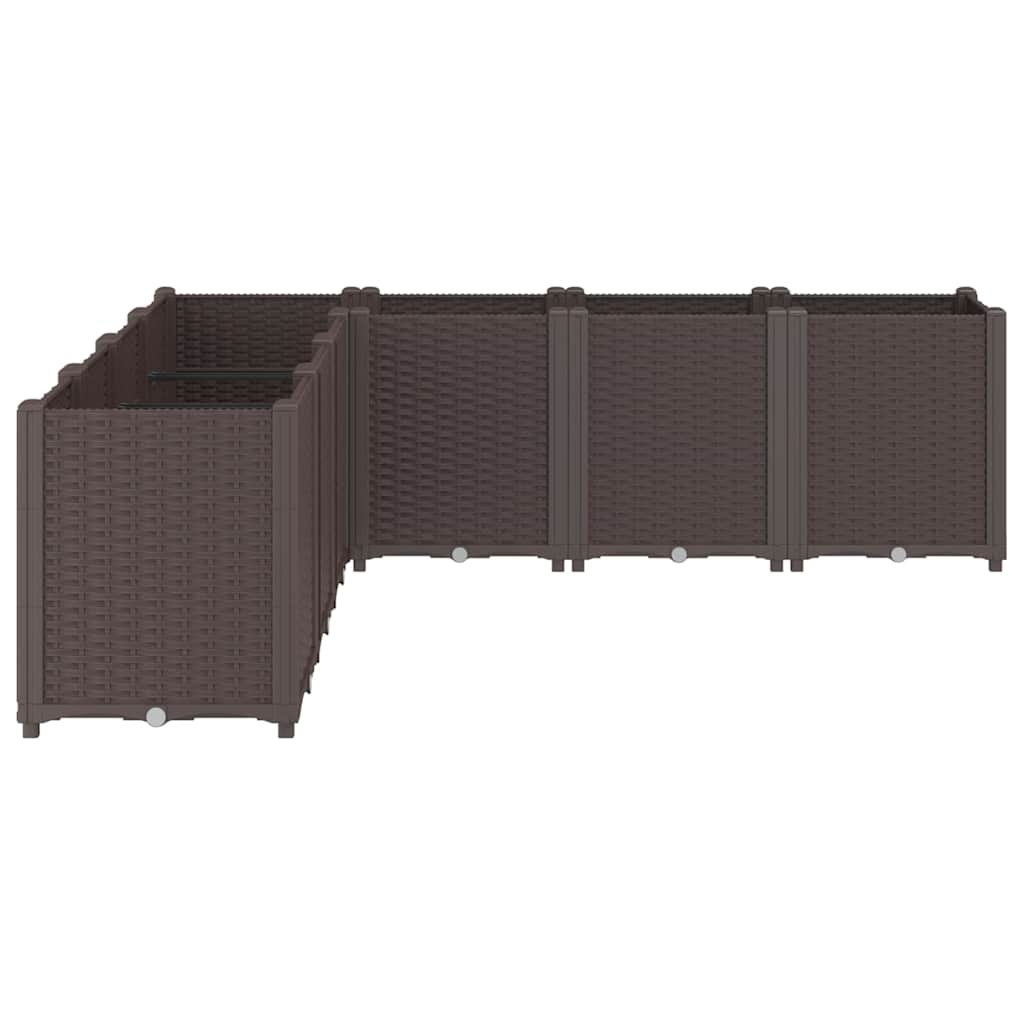 Plantenbak 160x160x53 cm polypropeen bruin is nu te koop bij PeponiXL, paradijselijk wonen!
