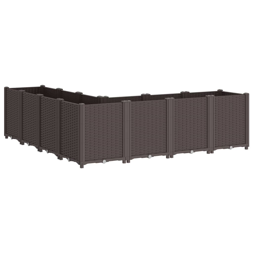 Plantenbak 160x160x53 cm polypropeen bruin is nu te koop bij PeponiXL, paradijselijk wonen!
