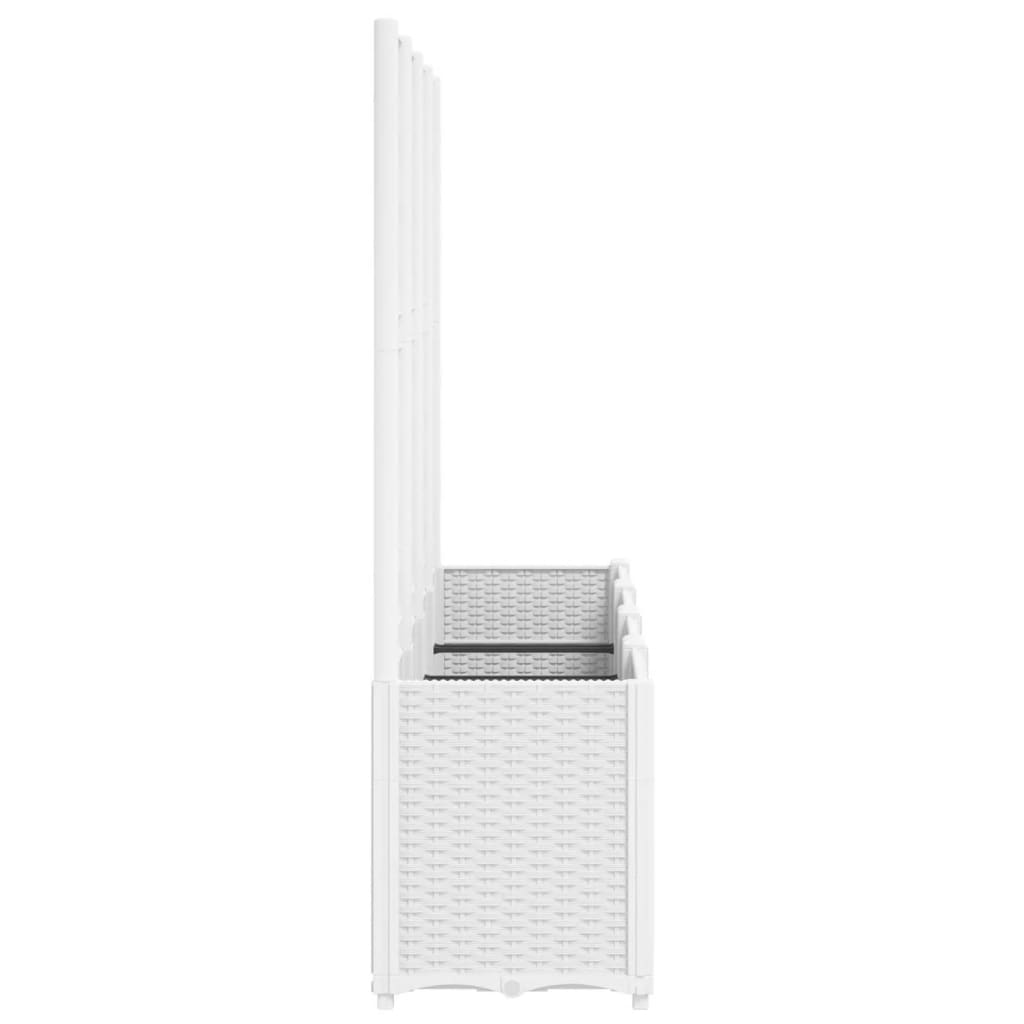 Plantenbak met latwerk 160x40x140 cm polypropeen wit is nu te koop bij PeponiXL, paradijselijk wonen!