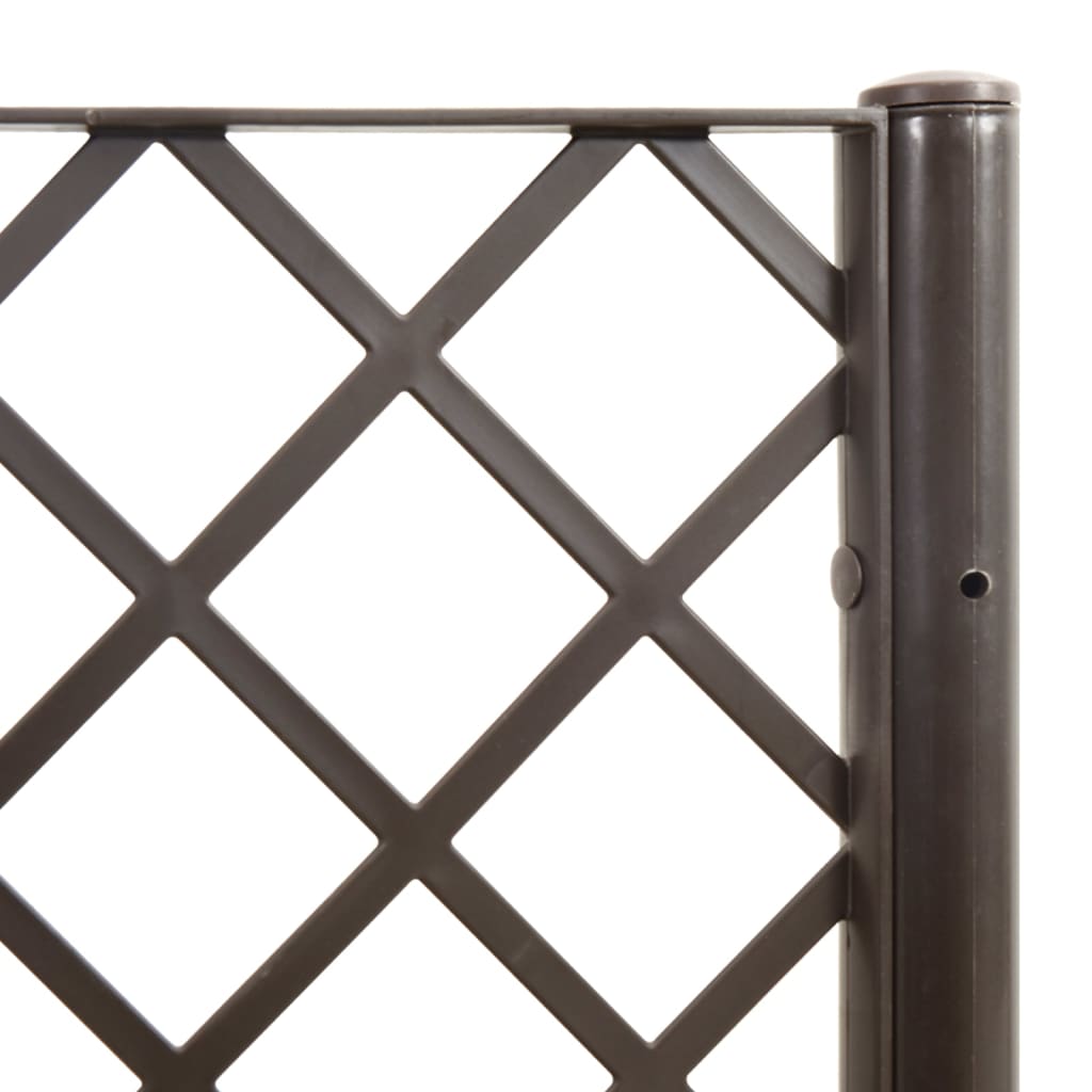 Plantenbak met latwerk 160x40x140 cm polypropeen bruin is nu te koop bij PeponiXL, paradijselijk wonen!