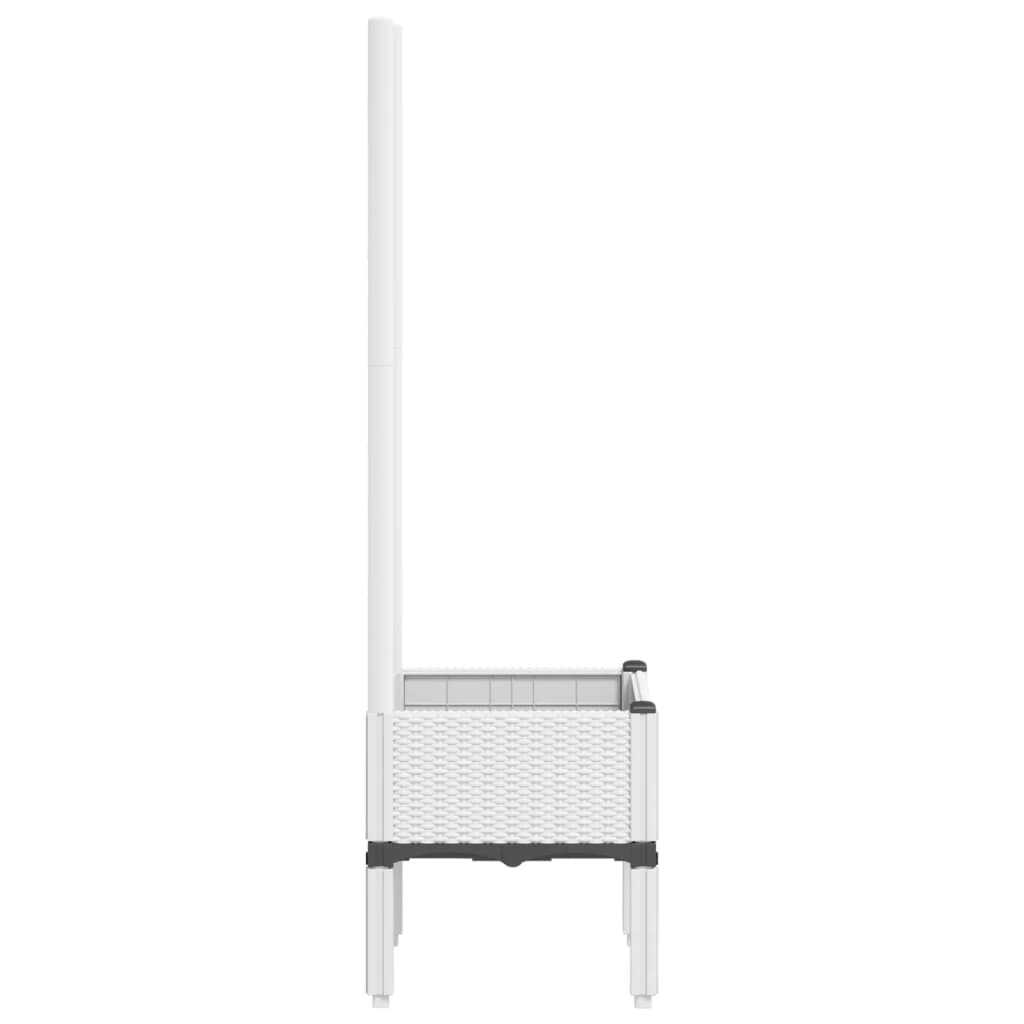 Plantenbak met latwerk 40x40x142 cm polypropeen wit is nu te koop bij PeponiXL, paradijselijk wonen!