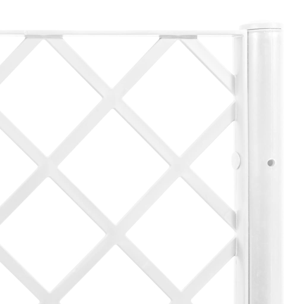 Plantenbak met latwerk 80x40x142 cm polypropeen wit is nu te koop bij PeponiXL, paradijselijk wonen!