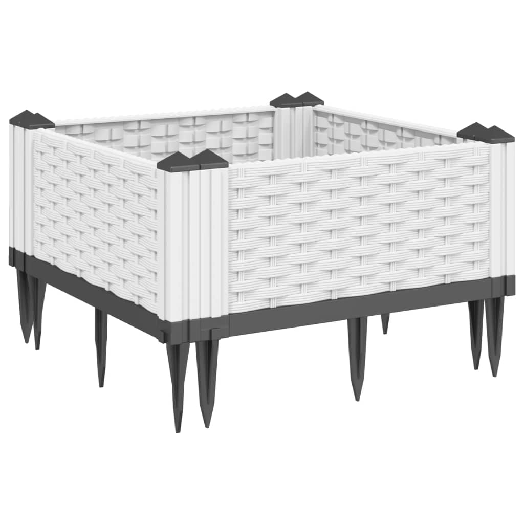 Plantenbak met pinnen 42,5x42,5x28,5 cm polypropeen wit is nu te koop bij PeponiXL, paradijselijk wonen!