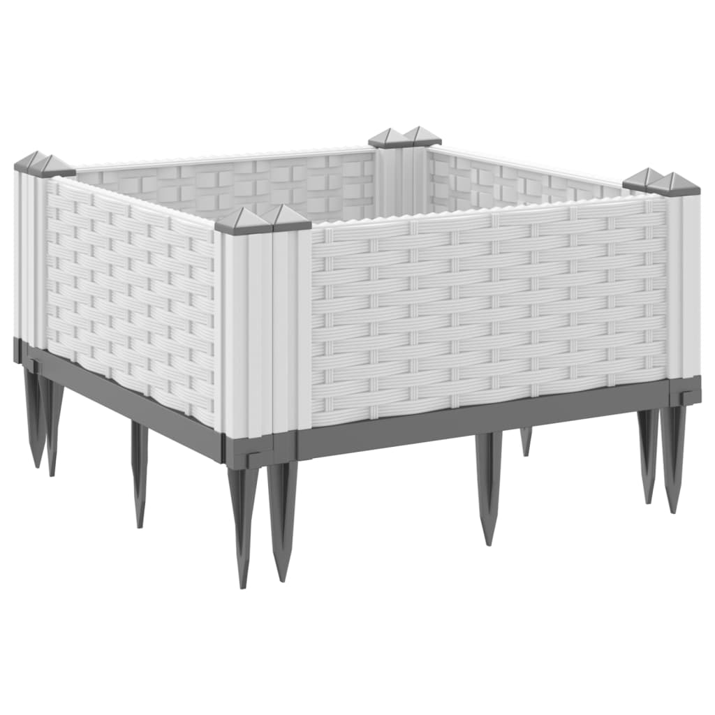 Plantenbak met pinnen 42,5x42,5x28,5 cm polypropeen wit is nu te koop bij PeponiXL, paradijselijk wonen!