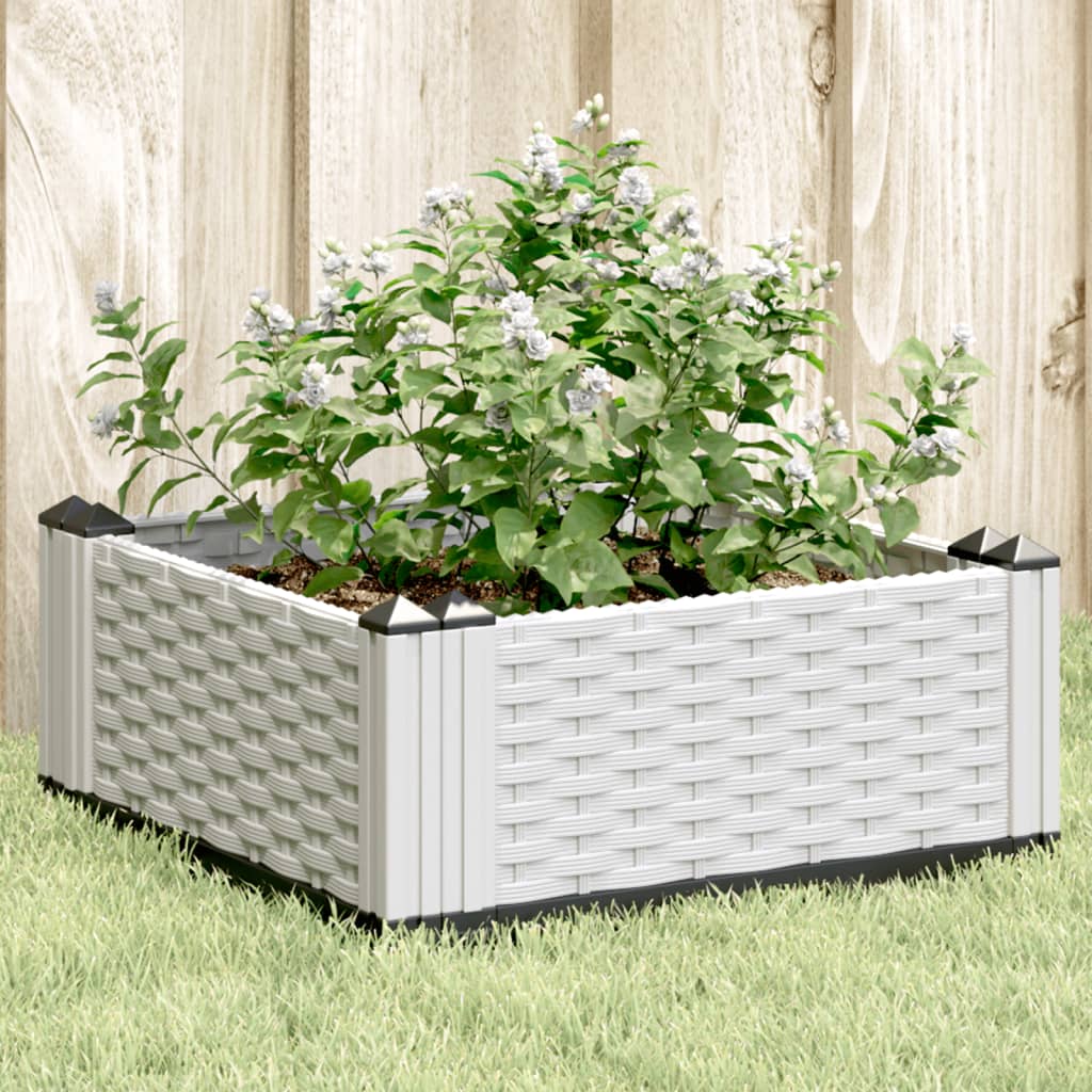 Plantenbak met pinnen 42,5x42,5x28,5 cm polypropeen wit is nu te koop bij PeponiXL, paradijselijk wonen!