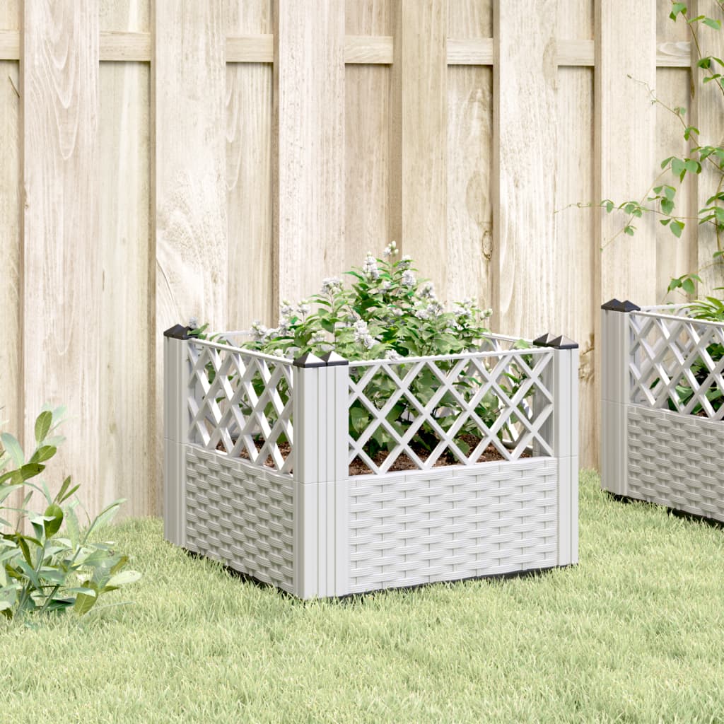 Plantenbak met pinnen 43,5x43,5x43,5 cm polypropeen wit is nu te koop bij PeponiXL, paradijselijk wonen!