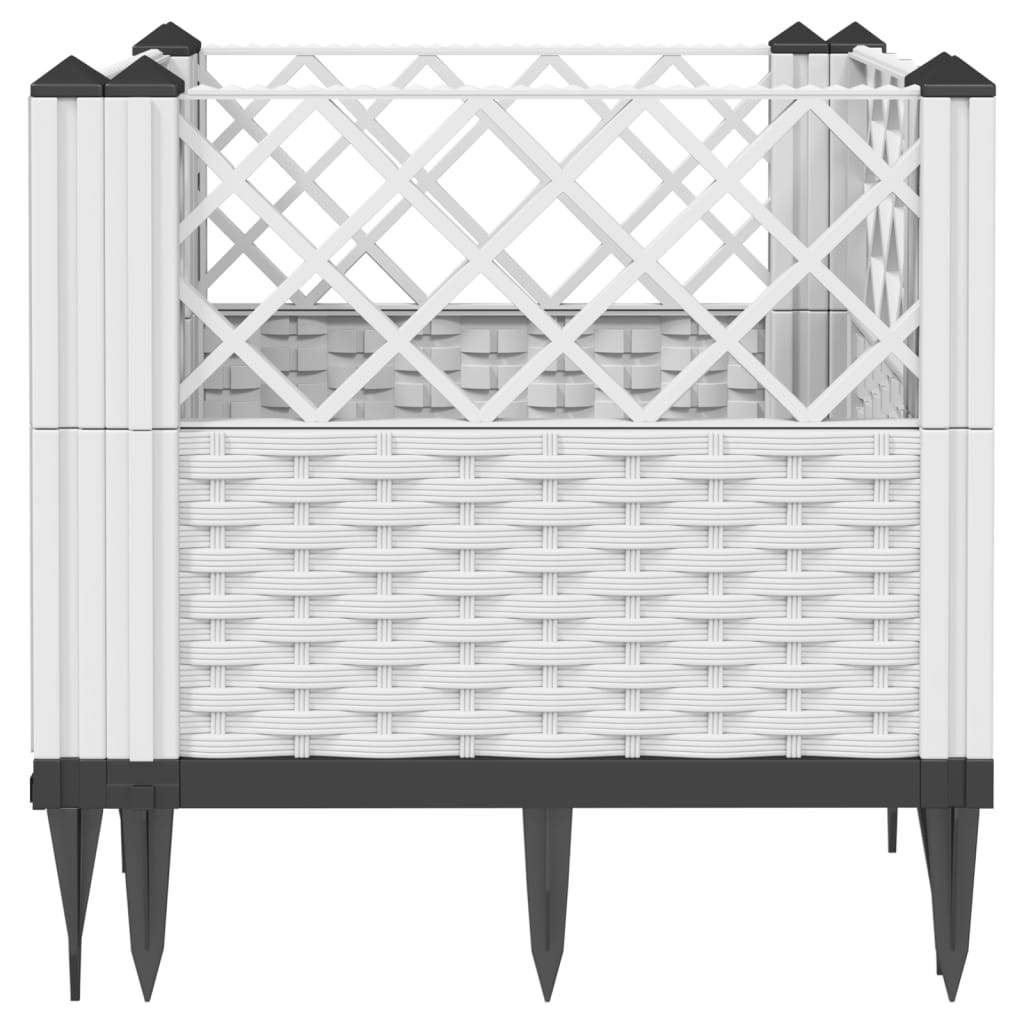 Plantenbak met pinnen 43,5x43,5x43,5 cm polypropeen wit is nu te koop bij PeponiXL, paradijselijk wonen!