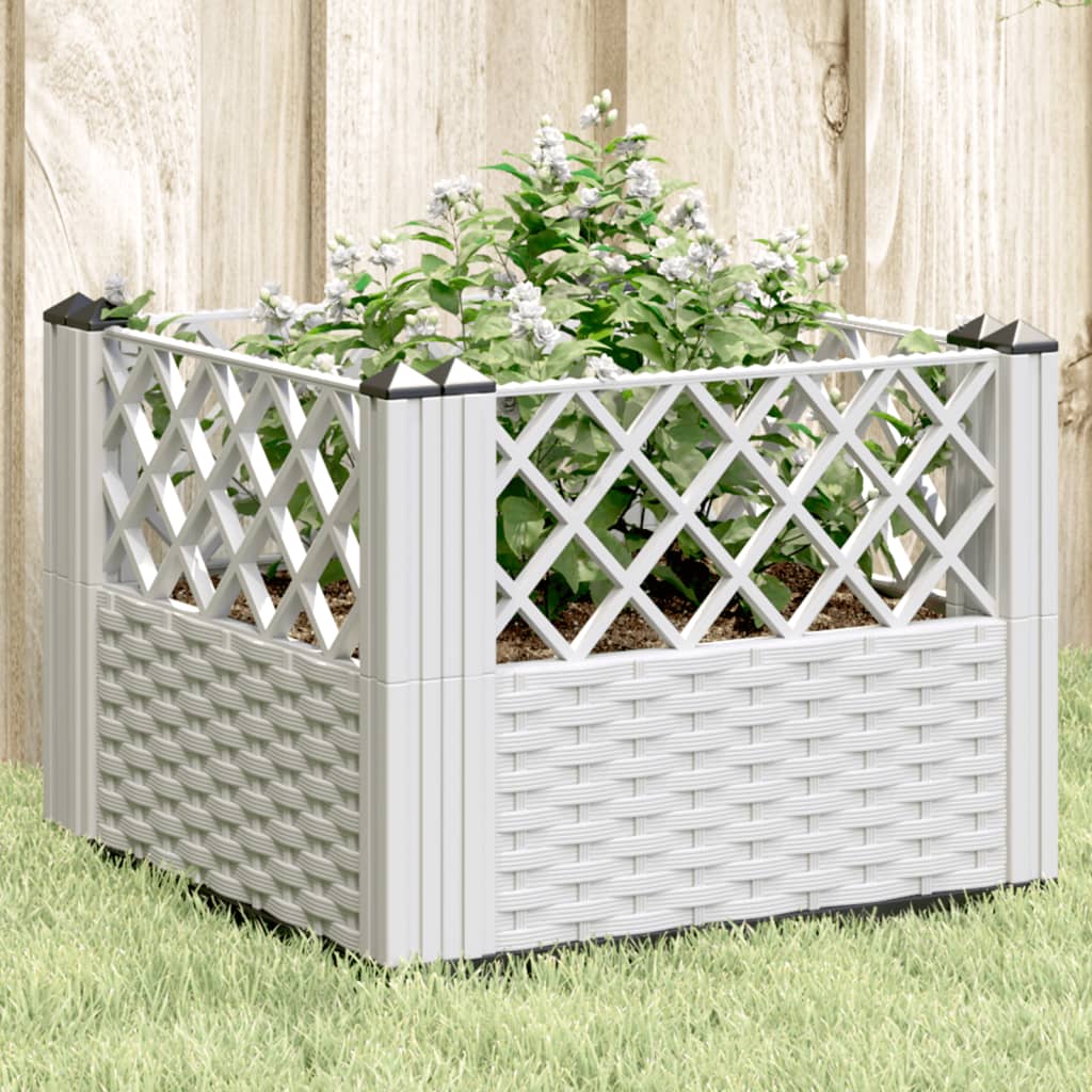 Plantenbak met pinnen 43,5x43,5x43,5 cm polypropeen wit is nu te koop bij PeponiXL, paradijselijk wonen!