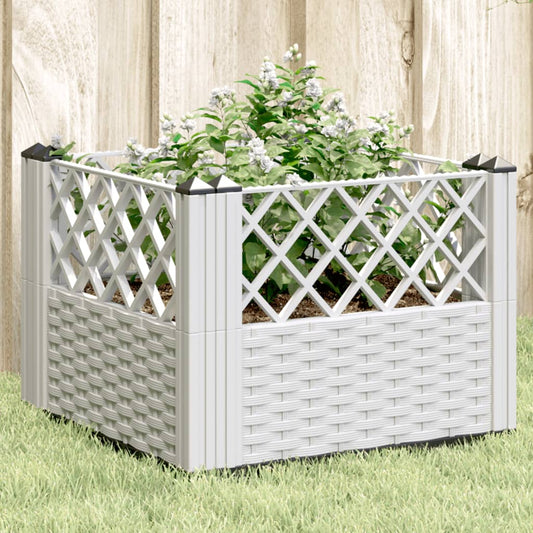 Plantenbak met pinnen 43,5x43,5x43,5 cm polypropeen wit is nu te koop bij PeponiXL, paradijselijk wonen!