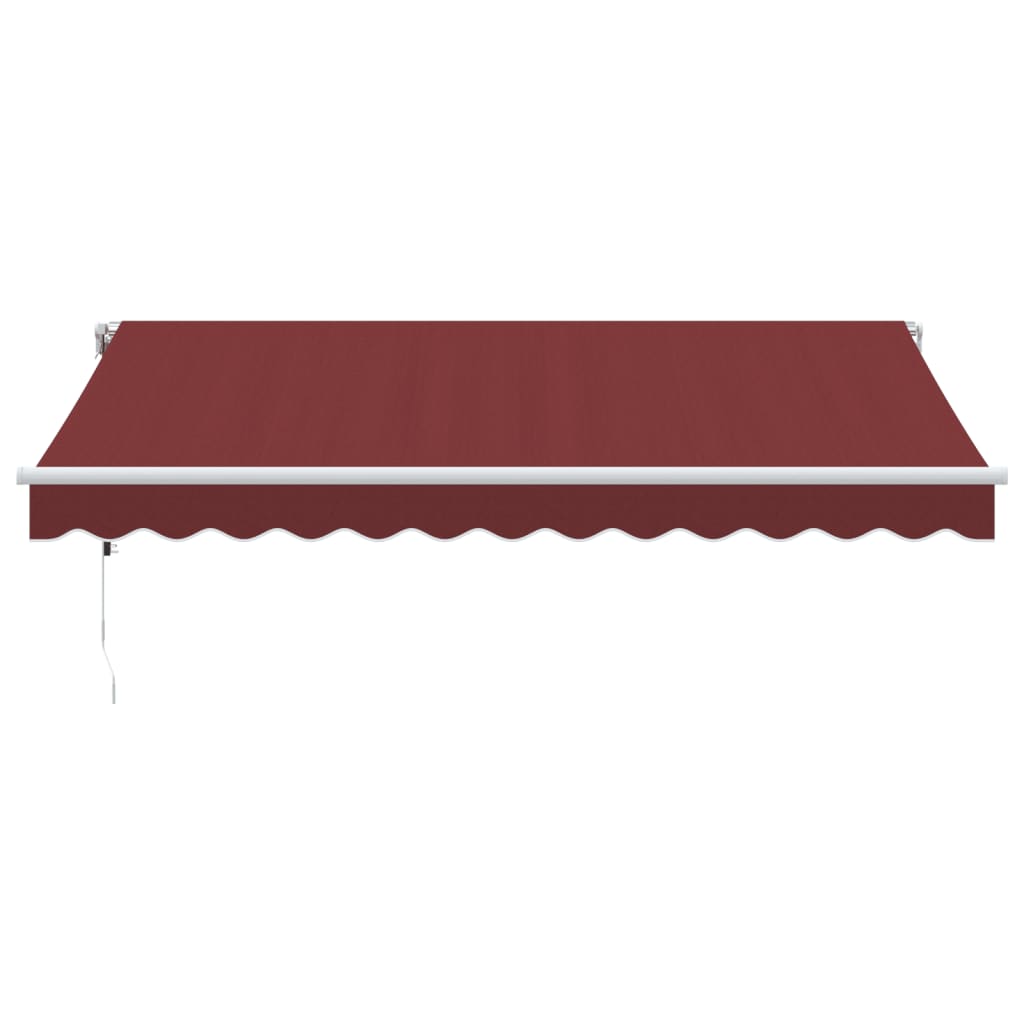 Luifel automatisch uittrekbaar met LED 350x250 cm bordeauxrood is nu te koop bij PeponiXL, paradijselijk wonen!
