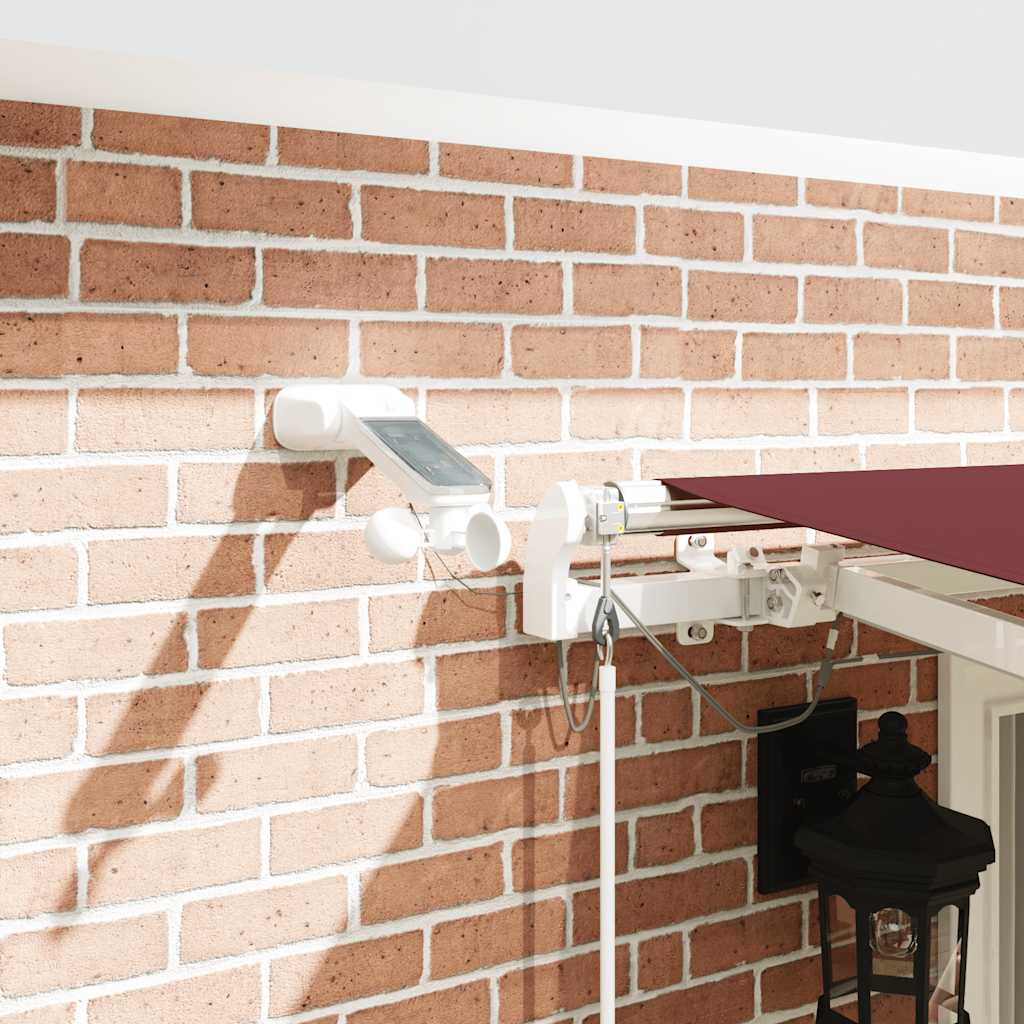 Luifel automatisch uittrekbaar met LED 400x300 cm bordeauxrood is nu te koop bij PeponiXL, paradijselijk wonen!