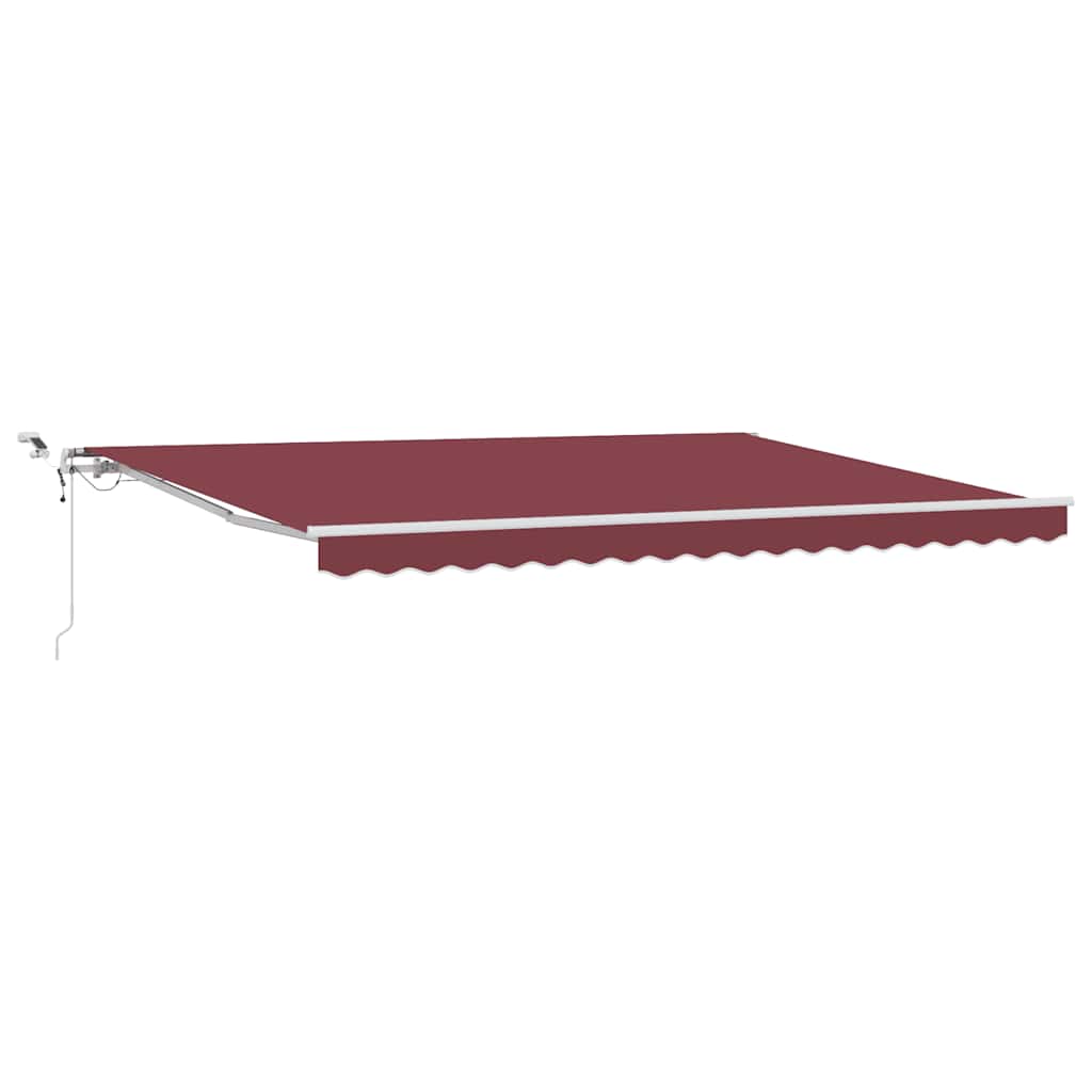 Luifel automatisch uittrekbaar met LED 450x300 cm bordeauxrood is nu te koop bij PeponiXL, paradijselijk wonen!