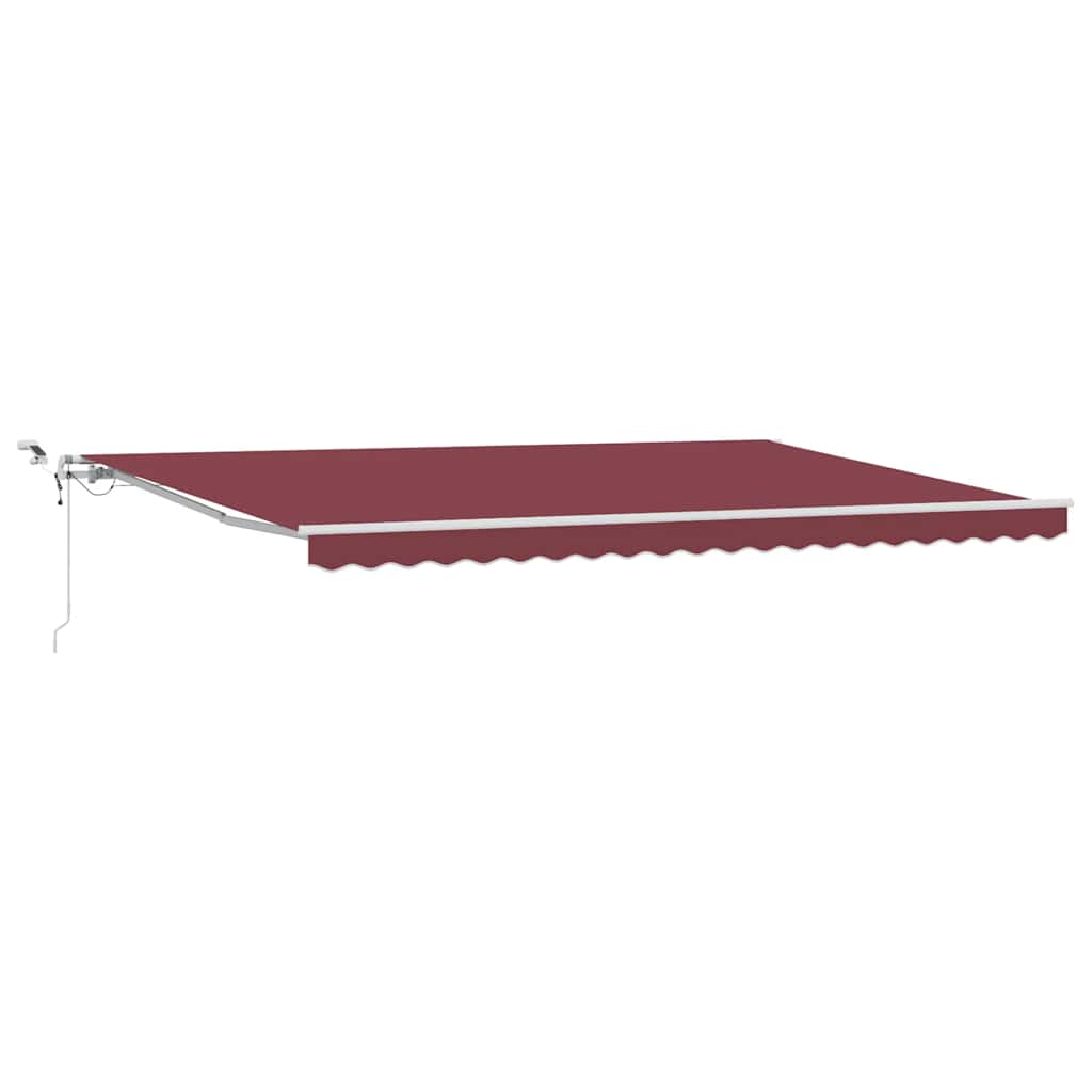 Luifel automatisch uittrekbaar met LED 500x300 cm bordeauxrood is nu te koop bij PeponiXL, paradijselijk wonen!