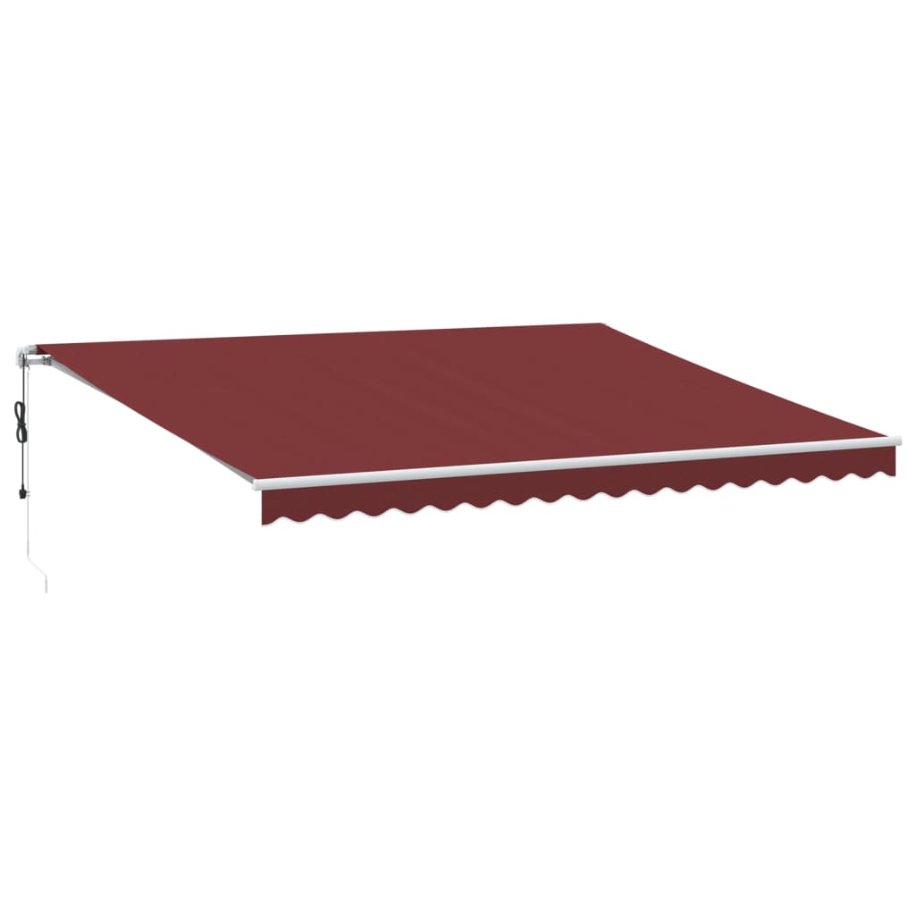 Luifel automatisch uittrekbaar 450x350 cm bordeauxrood is nu te koop bij PeponiXL, paradijselijk wonen!