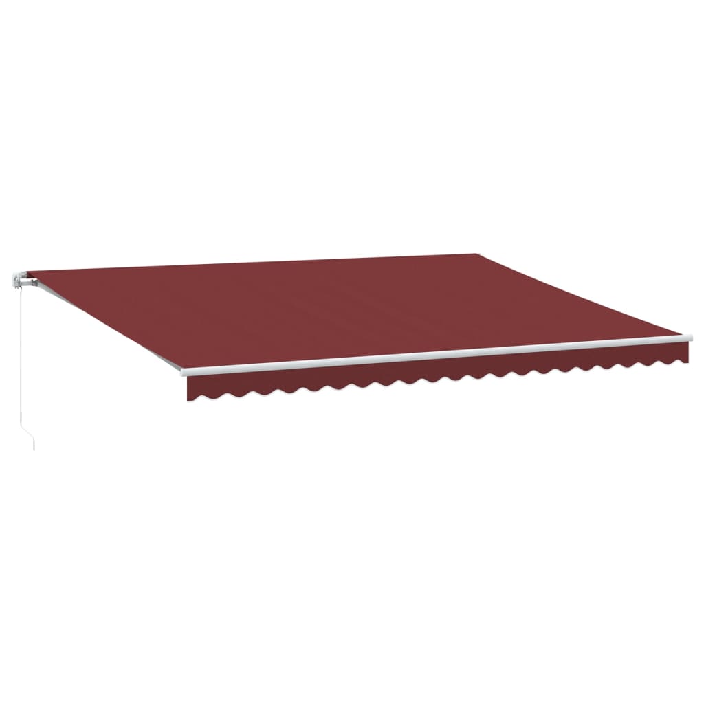 Luifel handmatig uittrekbaar met LED 500x350 cm bordeauxrood is nu te koop bij PeponiXL, paradijselijk wonen!