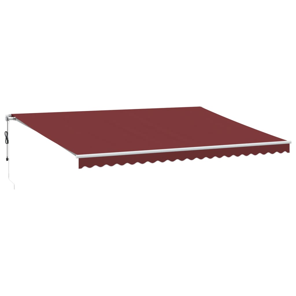 Luifel automatisch uittrekbaar 500x350 cm bordeauxrood is nu te koop bij PeponiXL, paradijselijk wonen!