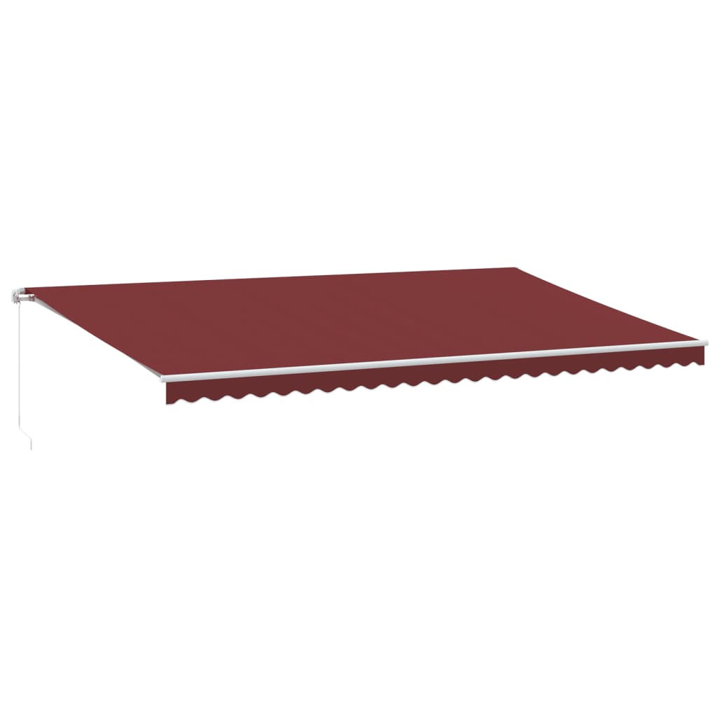 Luifel handmatig uittrekbaar met LED 600x350 cm bordeauxrood is nu te koop bij PeponiXL, paradijselijk wonen!