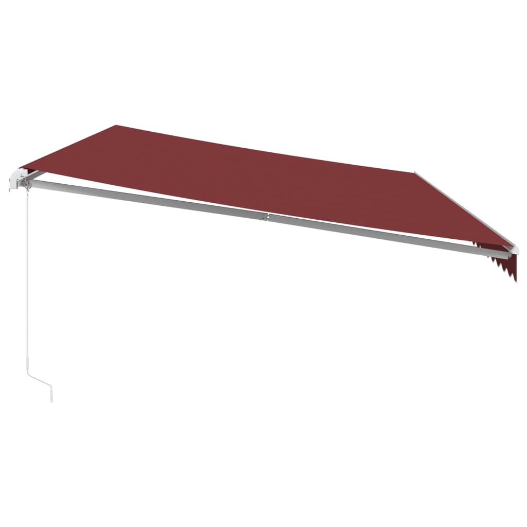 Luifel handmatig uittrekbaar met LED 600x350 cm bordeauxrood is nu te koop bij PeponiXL, paradijselijk wonen!