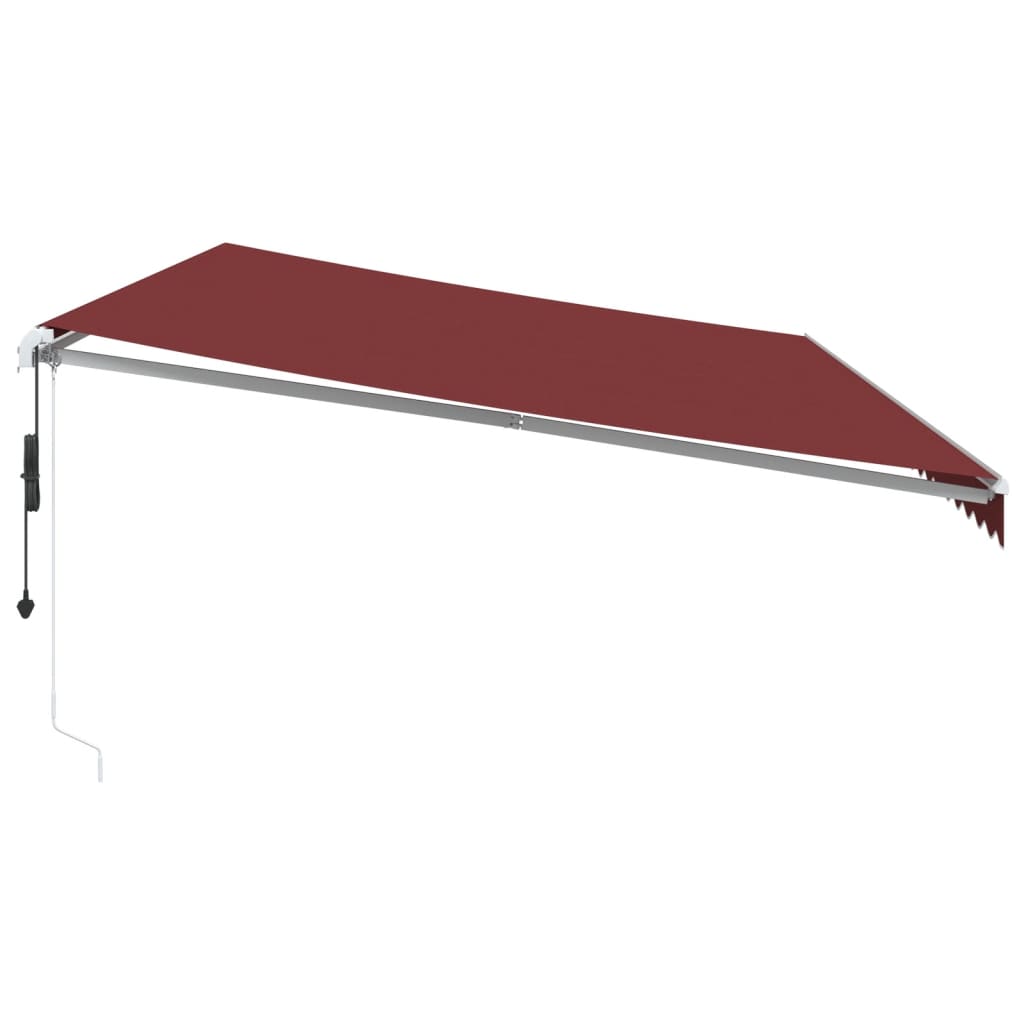 Luifel automatisch uittrekbaar 600x350 cm bordeauxrood is nu te koop bij PeponiXL, paradijselijk wonen!