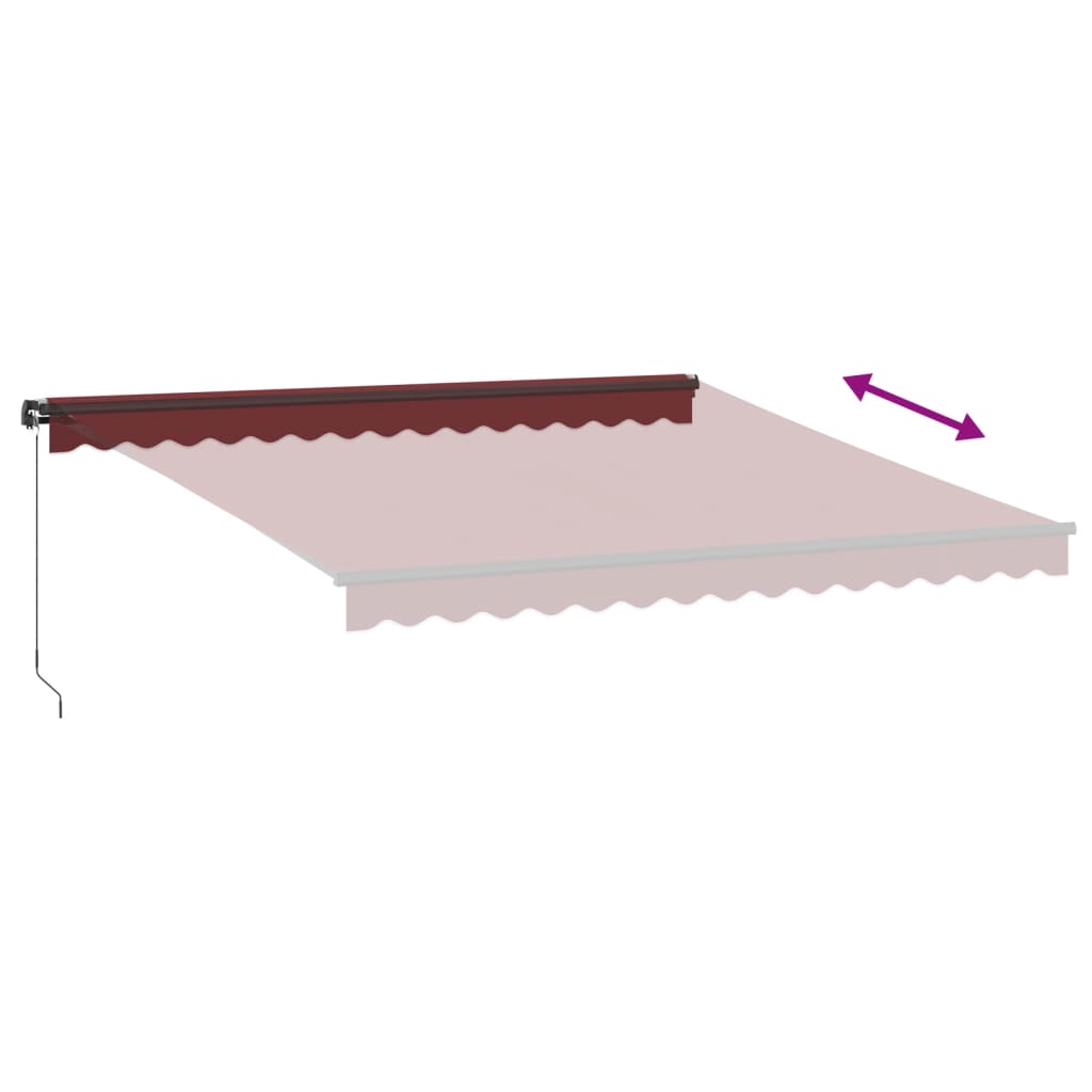 Luifel handmatig uittrekbaar 400x350 cm bordeauxrood is nu te koop bij PeponiXL, paradijselijk wonen!