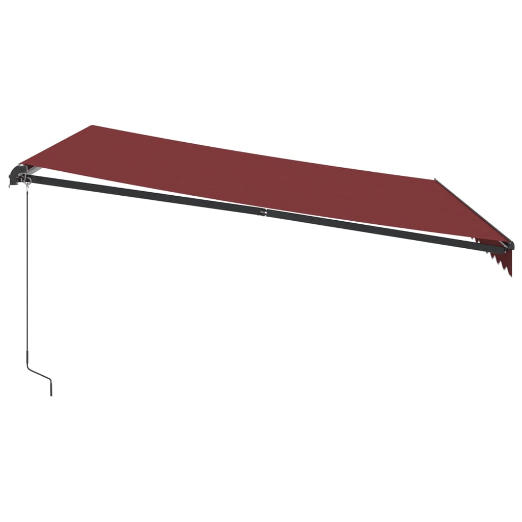 Luifel handmatig uittrekbaar met LED's 400x350 cm bordeauxrood is nu te koop bij PeponiXL, paradijselijk wonen!
