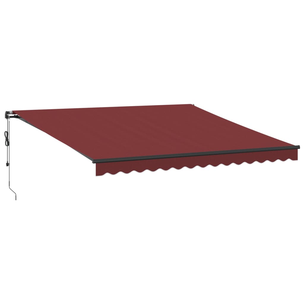 Luifel automatisch uittrekbaar 400x350 cm bordeauxrood is nu te koop bij PeponiXL, paradijselijk wonen!