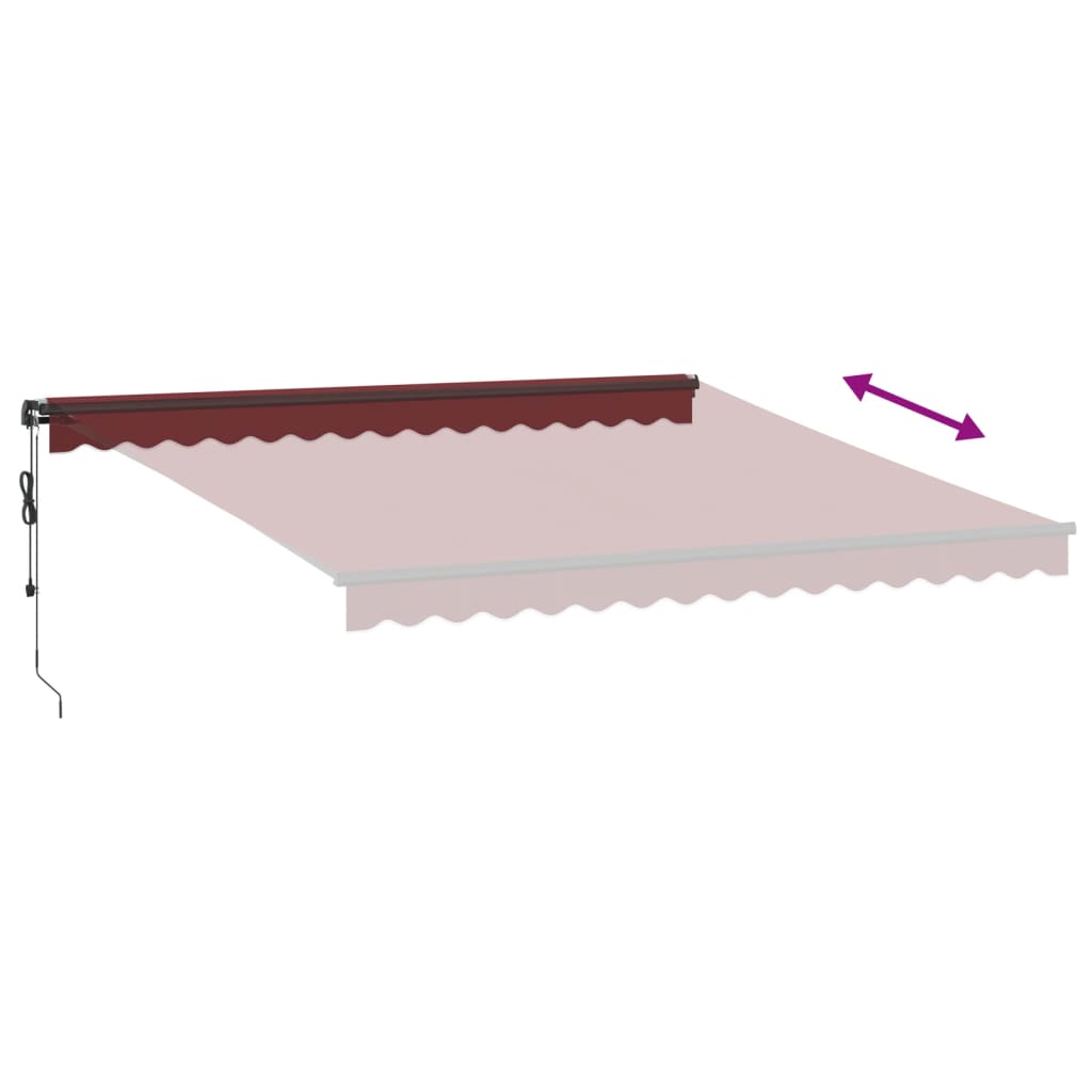 Luifel automatisch uittrekbaar 400x350 cm bordeauxrood is nu te koop bij PeponiXL, paradijselijk wonen!