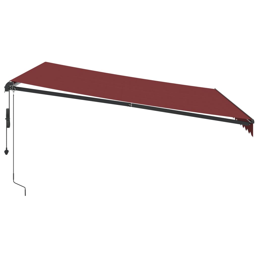 Luifel automatisch uittrekbaar met LED's 400x350 cm bordeaux is nu te koop bij PeponiXL, paradijselijk wonen!