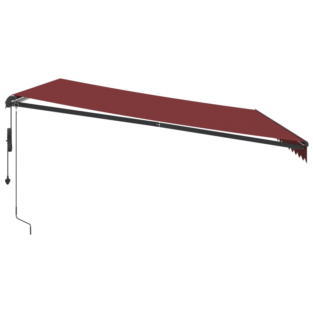 Luifel automatisch uittrekbaar met LED's 450x350 cm bordeaux is nu te koop bij PeponiXL, paradijselijk wonen!