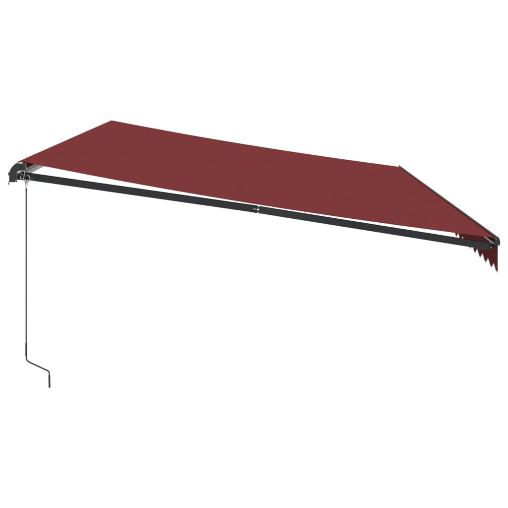 Luifel handmatig uittrekbaar 600x350 cm bordeauxrood is nu te koop bij PeponiXL, paradijselijk wonen!