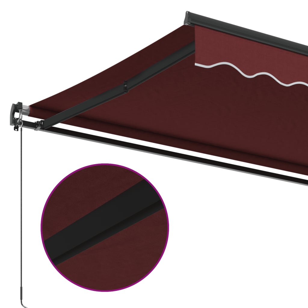 Luifel handmatig uittrekbaar 600x350 cm bordeauxrood is nu te koop bij PeponiXL, paradijselijk wonen!