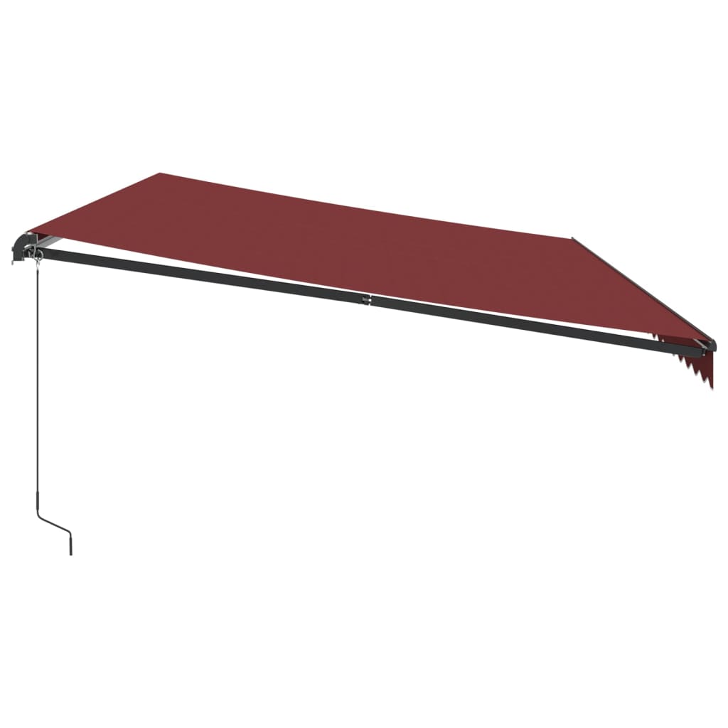 Luifel handmatig uittrekbaar met LED's 600x350 cm bordeauxrood is nu te koop bij PeponiXL, paradijselijk wonen!