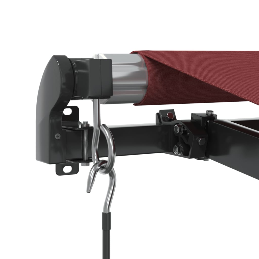 Luifel handmatig uittrekbaar met LED's 600x350 cm bordeauxrood is nu te koop bij PeponiXL, paradijselijk wonen!