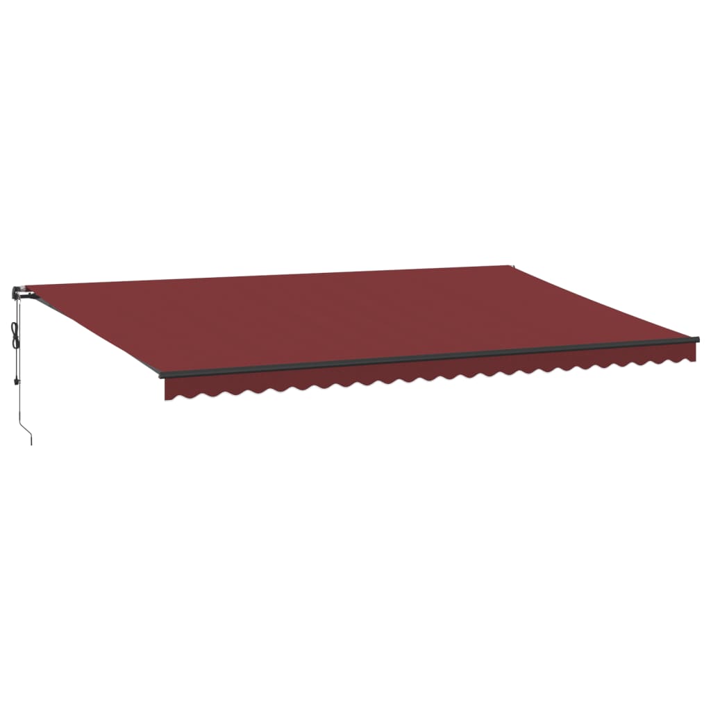 Luifel automatisch uittrekbaar 600x350 cm bordeauxrood is nu te koop bij PeponiXL, paradijselijk wonen!