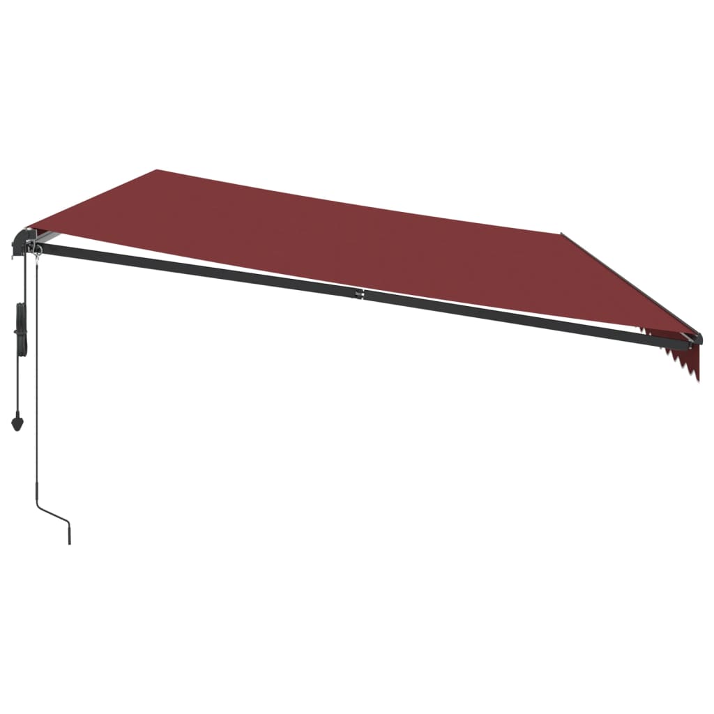 Luifel automatisch uittrekbaar 600x350 cm bordeauxrood is nu te koop bij PeponiXL, paradijselijk wonen!