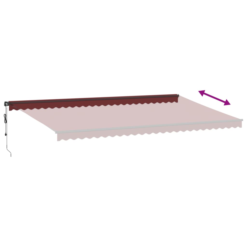 Luifel automatisch uittrekbaar 600x350 cm bordeauxrood is nu te koop bij PeponiXL, paradijselijk wonen!