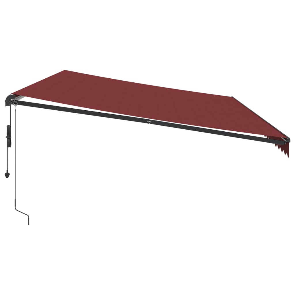 Luifel automatisch uittrekbaar met LED's 600x350 cm bordeaux is nu te koop bij PeponiXL, paradijselijk wonen!